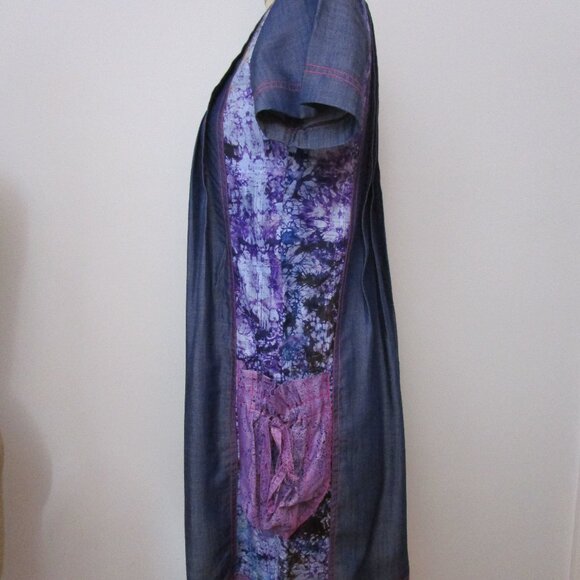 Tunic Dress African Cotton Floral Print Embroidery Bohem - Picture 4 of 13